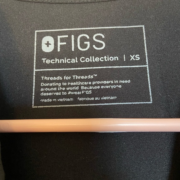 XS/XSP Black Jogger Figs Technical Collection Scrub Set - Picture 2 of 4